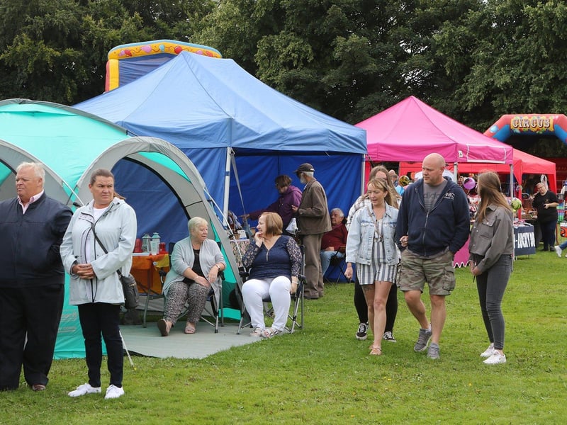 Visitors enjoy a steady stroll round the stalls and attractions. It was the perfect way to spend a Bank Holiday Sunday afternoon.