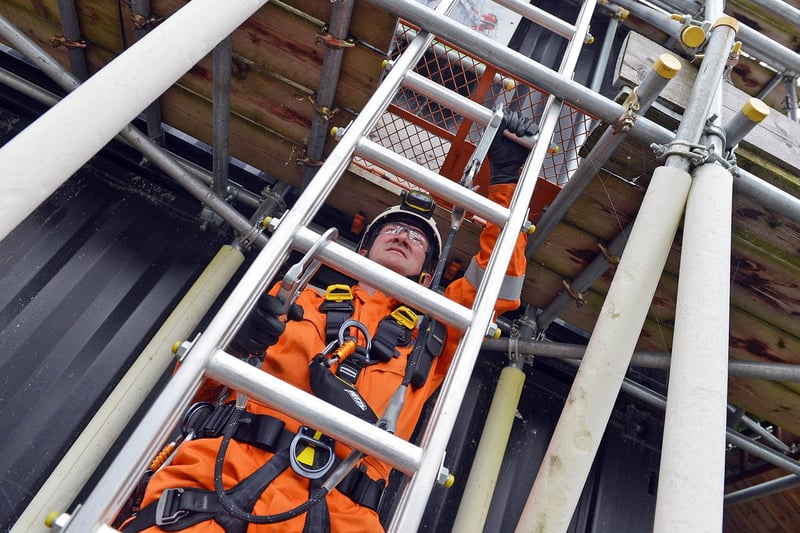 MRS Training and Rescue Centre  - Derek Speirs on one of the training ladders