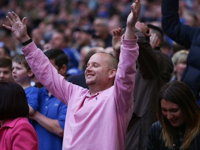 Pompey fans at Wembley for EFL Trophy final in 2019.