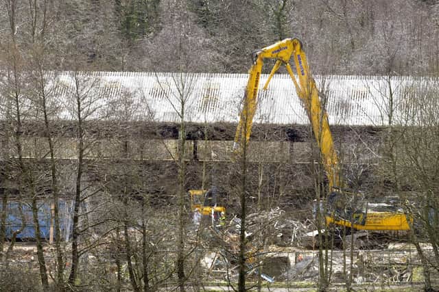 Work has started on demolishing the Old Hepworth Refactory in the Loxley Valley