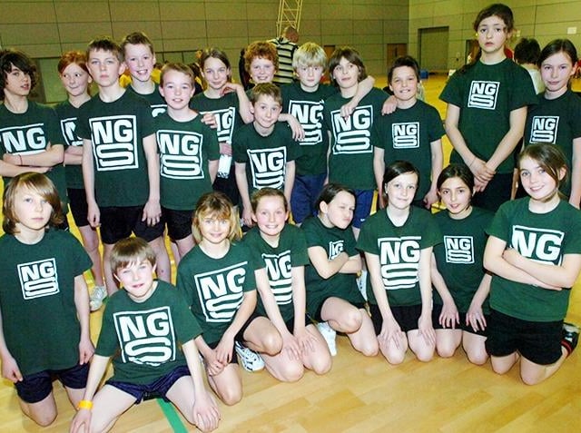 Youngsters from Nether Green School at the Sports Hall Athletics Final at the English Institute of Sport, Sheffield, on March 22, 2007