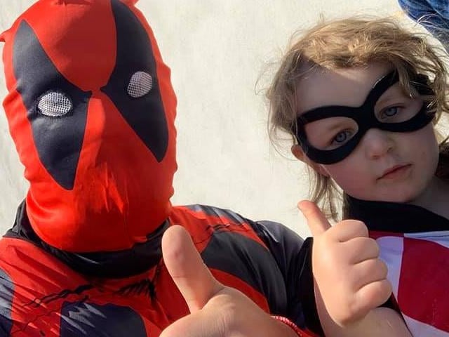 Richard Marriott decided to liven up his lockdown walks by dressing up as Spiderman.