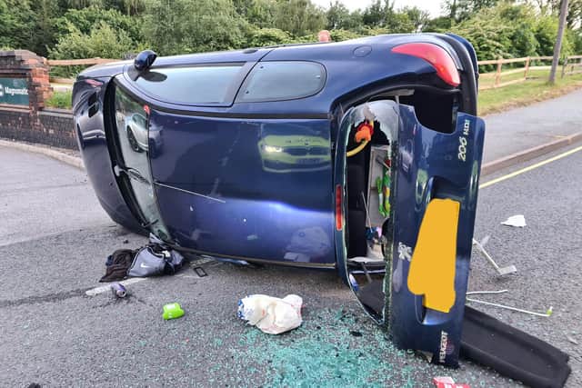 Police officers were called out to deal with a collision on Bernard Road, Sheffield, yesterday