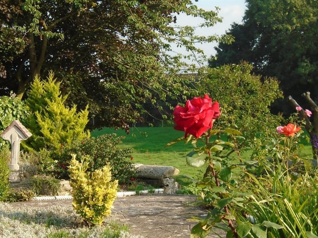 The beautiful gardens.