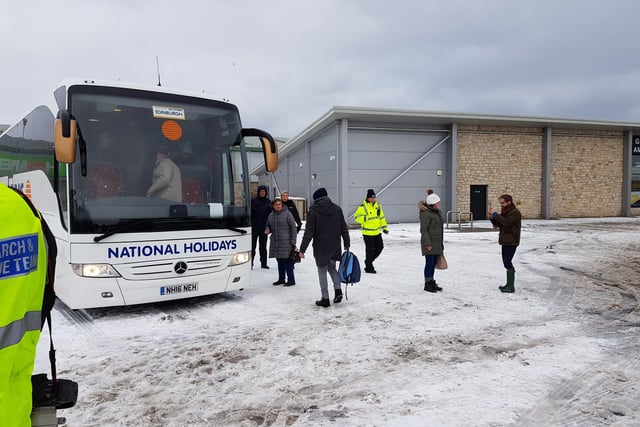 Bus passengers spent the night at Berwick's leisure centre when the A1 was shut during the Beast from the East.