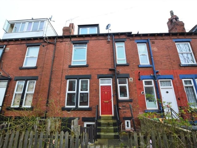 This two-bedroom terrace house at 7 Trentham Avenue, Leeds, sold for £76,000, against a guide price of £55,000-£60,000.