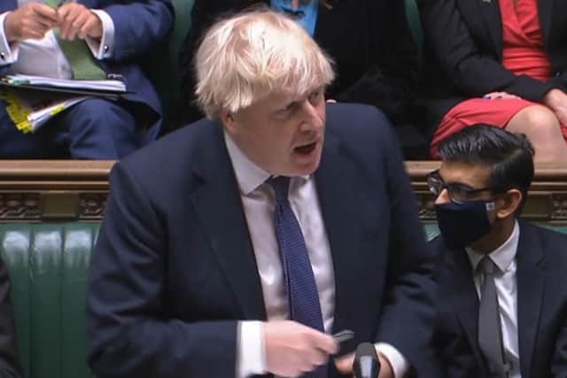 Prime Minister Boris Johnson in the House of Commons. Photo: House of Commons/PA Wire