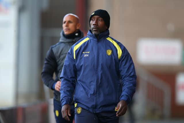 Jimmy Floyd Hasselbaink wasn't happy with the referee against Sheffield Wednesday. (Photo by Alex Livesey/Getty Images)