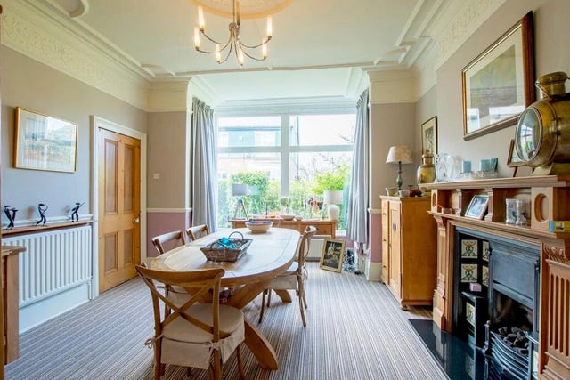The reception rooms on the ground floor can 'accommodate even the largest of families', says the estate agents.