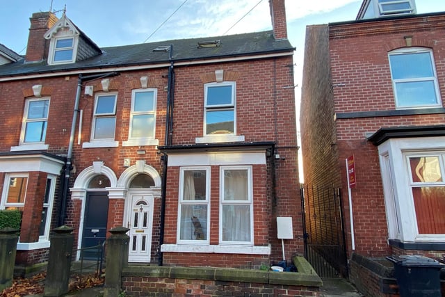 Substantial end-of-terrace house with planning consent for use as a seven-bedroom house in multiple occupation. Guide price: £250,000-£275,000. Still available.
