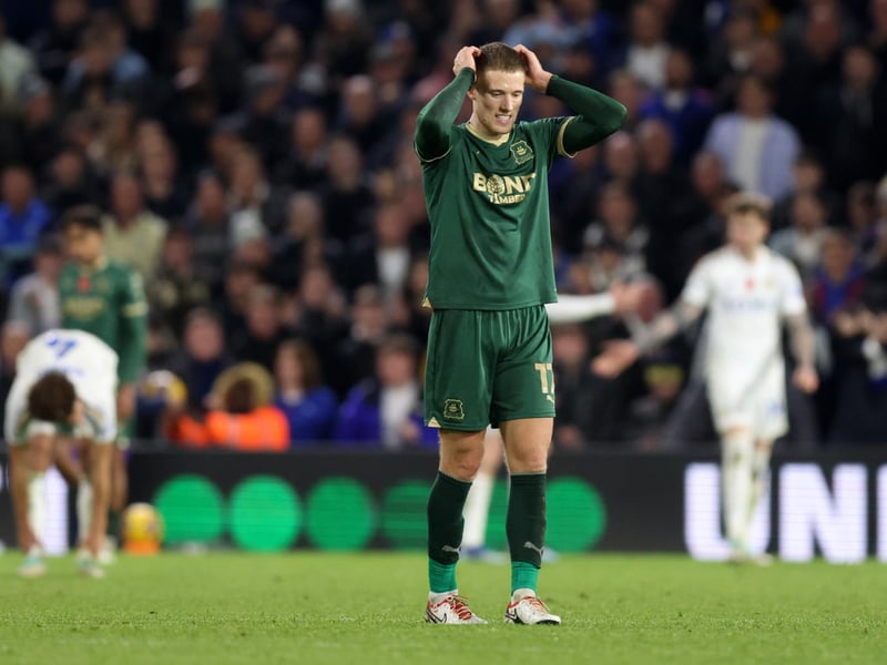 Plymouth beat Luton 3-1 with Gibson earning a 7.9 for his defensive efforts in keeping the ex-Premier League side to just one goal. 