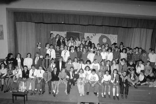 Quarrydale School's drama group from 1990 - can you recognise anyone?