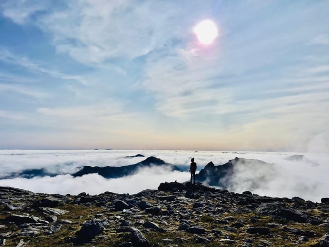 Beinn Narnain means "hill of notches" in Scottish Gaelic, and describes the mountain's distinctive notched sides.