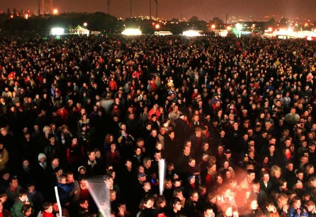 Thousands gather at the Don Valley Bowl in 1997.