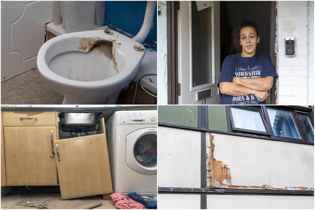Sheffield mum-of-five Leona Christie says she is "so tired" of waiting for urgent repairs to her council flat. She has been waiting for some jobs since 2014.