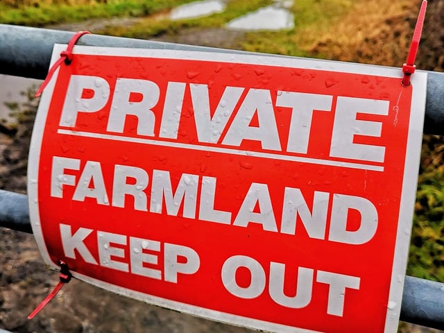Signs have been erected warning people to keep out.