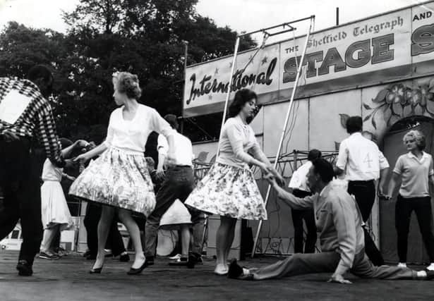 The final of the rock 'n' roll contest at the Sheffield Telegraph Farm Grounds Gala in August 1960