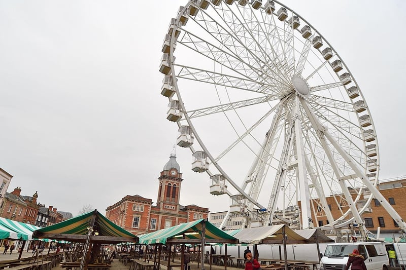Thousands of people flocked to the observation wheel which was an extra feature of the market in 2018.
