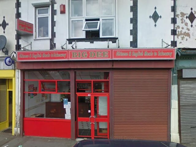 This Chinese takeaway has a five food hygiene rating.