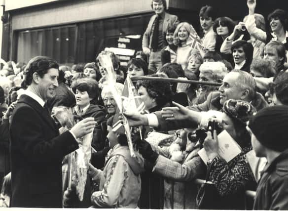 Prince Charles during his visit to Chesterfield Nov 12th 1981