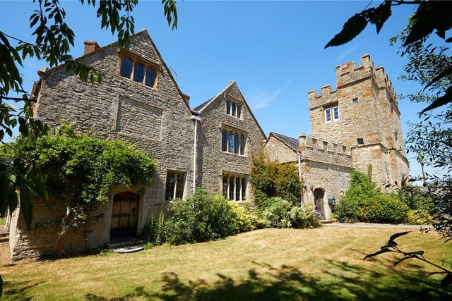 Astwell Castle is a Grade II Listed house with an attached castellated tower, with stables, two flats, and barns with planning consent for residential conversion for two dwellings. Property agent: Knight and Frank bit.ly/37843Tj