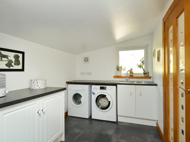 Muddy clothing can be dealt with in the utility room