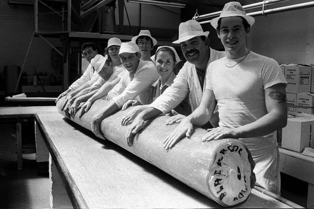 These lads and lass are pictured with a 500lb stick of rock in Lytham - anyone remember why?