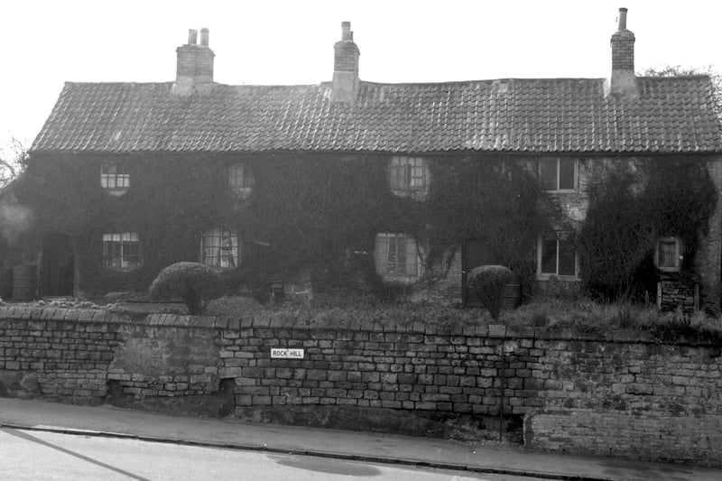 The cottages, which no longer stand, pictured in the sixties.