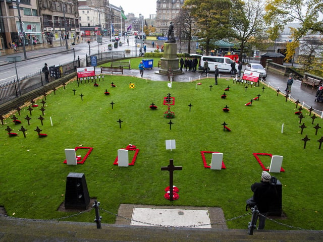A few veterans were able to join in the virtual service at the Garden of Remembrance