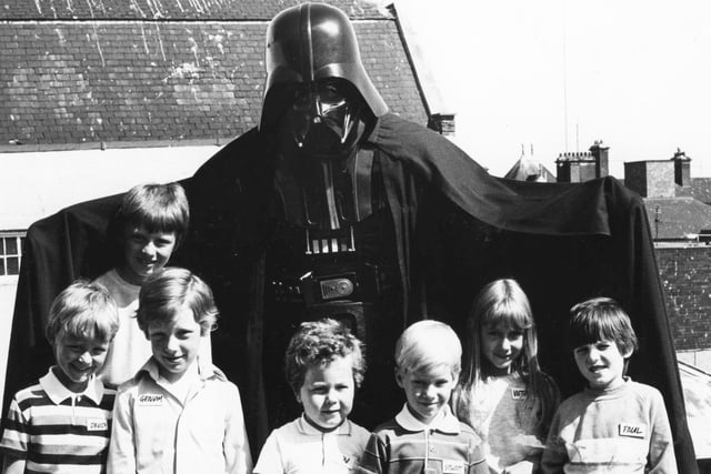 Back to August 1983 and Star Wars' Darth Vader popped into T and G Allan's shop in King Street. Were you there?