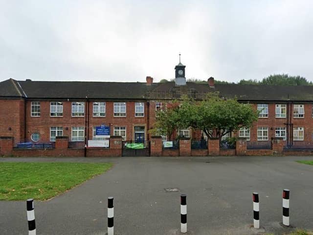 Abbey Lane Primary School in Woodseats, Sheffield, where £500,000 of emergency work was needed to cope with dangerous RAAC 'crumbly concrete'