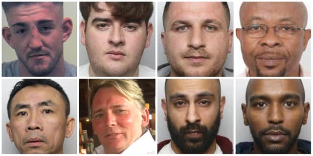The men pictured here are all wanted by South Yorkshire Police