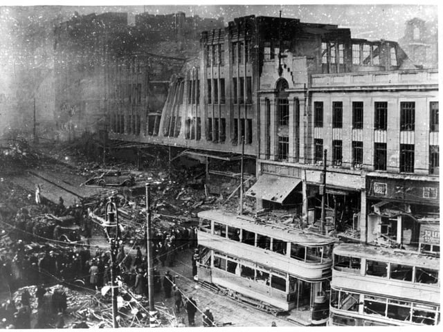 Sheffield Blitz - lower High Street, December 12, 1940