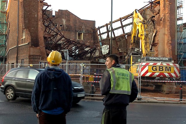 Demolition work on the former Doncaster Odeon Cinema continued in 2009