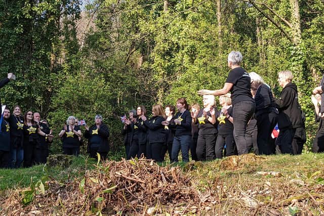 The Rock Choir at Wardsend Cemetery on Sunday March 20 raising money and awareness for Dementia UK.