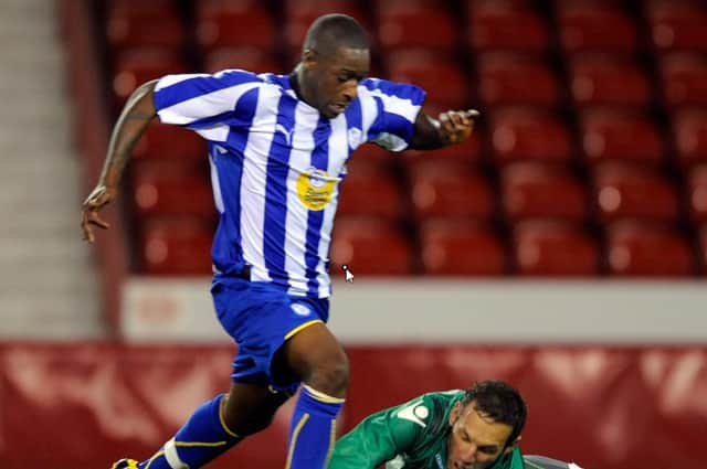 Former Sheffield Wednesday striker Nathan Modest scored for Sheffield FC over the weekend.