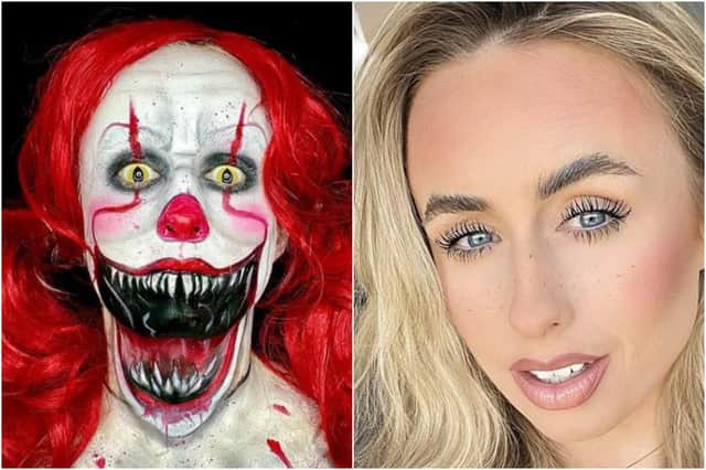 Pennywise the Dancing Clown from the film It fires the imagination of Chesterfield make-up artist Rachel Brobbin.