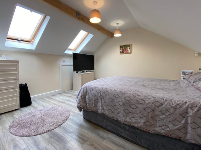 The master bedroom on the second floor.