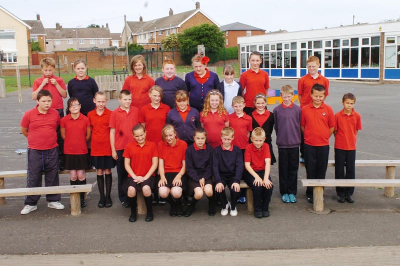 A line-up of leavers at Rift House Primary School in 2010.
