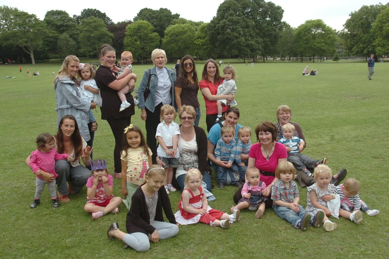 Members of the "Little Lambs" at the end of their charity walk around Ward Jackson Park in aid of the Hartlepool Special Needs Support Group. Remember this from 11 years ago?