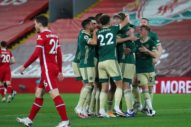 Sheffield United face Manchester City in the Premier League tomorrow, seven days after causing reigning champions Liverpool a fright: Simon Bellis/Sportimage