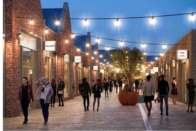 The scheme will provide a high street for Waverley, incorporating shops, leisure, offices, community uses, outdoor events and pop-up market stall spaces.