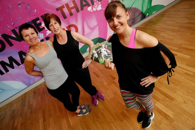 Event organiser Andrea Douglas (front) with fitness coaches Sarah Major and Jean Walsh at their charity Zumbathon in Hartlepool. Did you join in the 2015 fun?