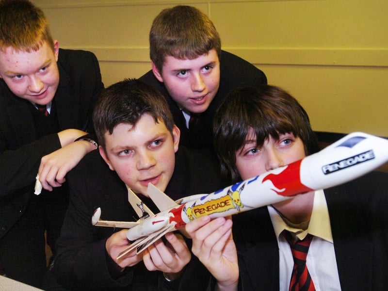 Over at Shotton Hall School in Peterlee, Dane Spoors, John Robinson, Dan Spurway and Anthony McGarley built their own rocket 17 years ago.