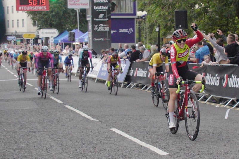 Megan Barker, cyclist for Cams-basso bikes, took individual Tour Series victory in Sunderland.