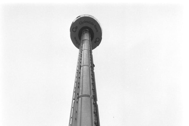 The most prominent feature of Glasgow Garden festival was the 240ft Clydesdale Bank Anniversary Tower, completed in February 1988.