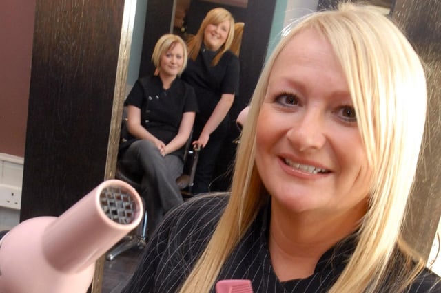 Hairdresser Anne Scott is celebrating 16 years in business in this 2008 photo.