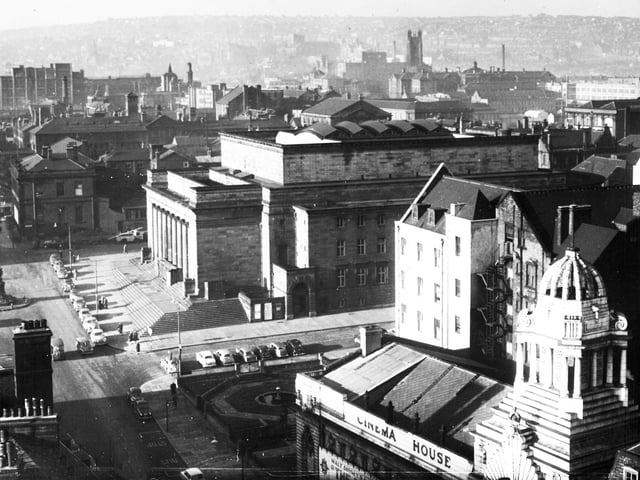 A view of the City Hall, taken before the Cinema House and the Grand Hotel were demolished. The City Hall was built in 1932