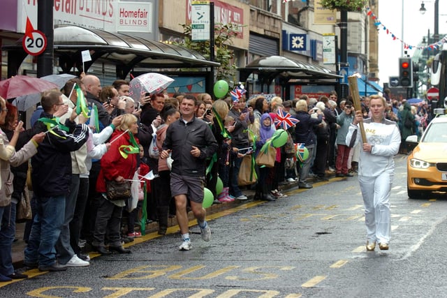 Katie Williamson is pictured during the parade on Fawcett Street.