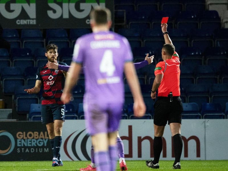 With a grand total of 76 yellows and three red cards, Ross County top this list. They average 12.2 fouls per game.